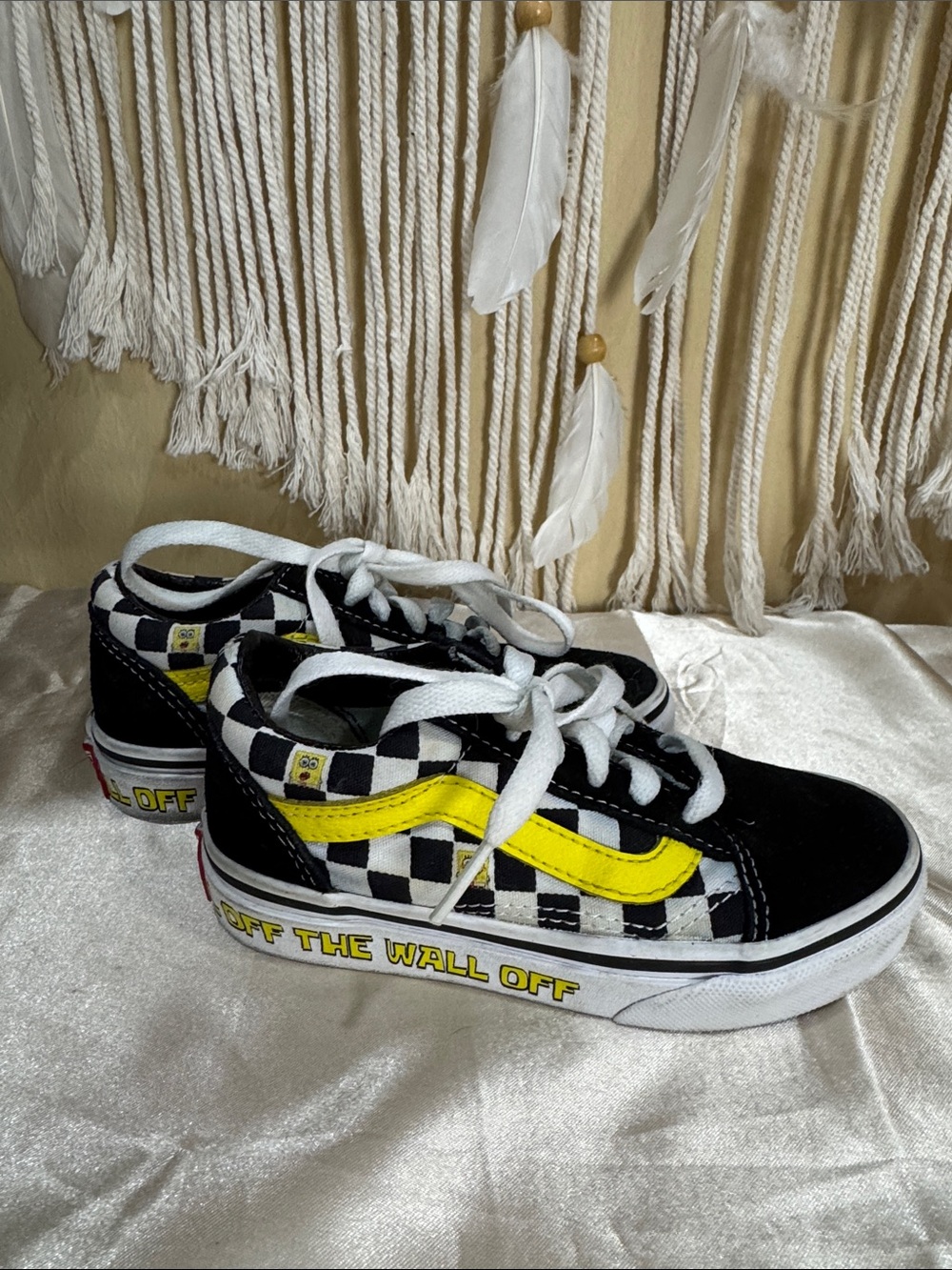 Vans Old School Kids x Spongebob Squarepants Off The Wall Checkerboard